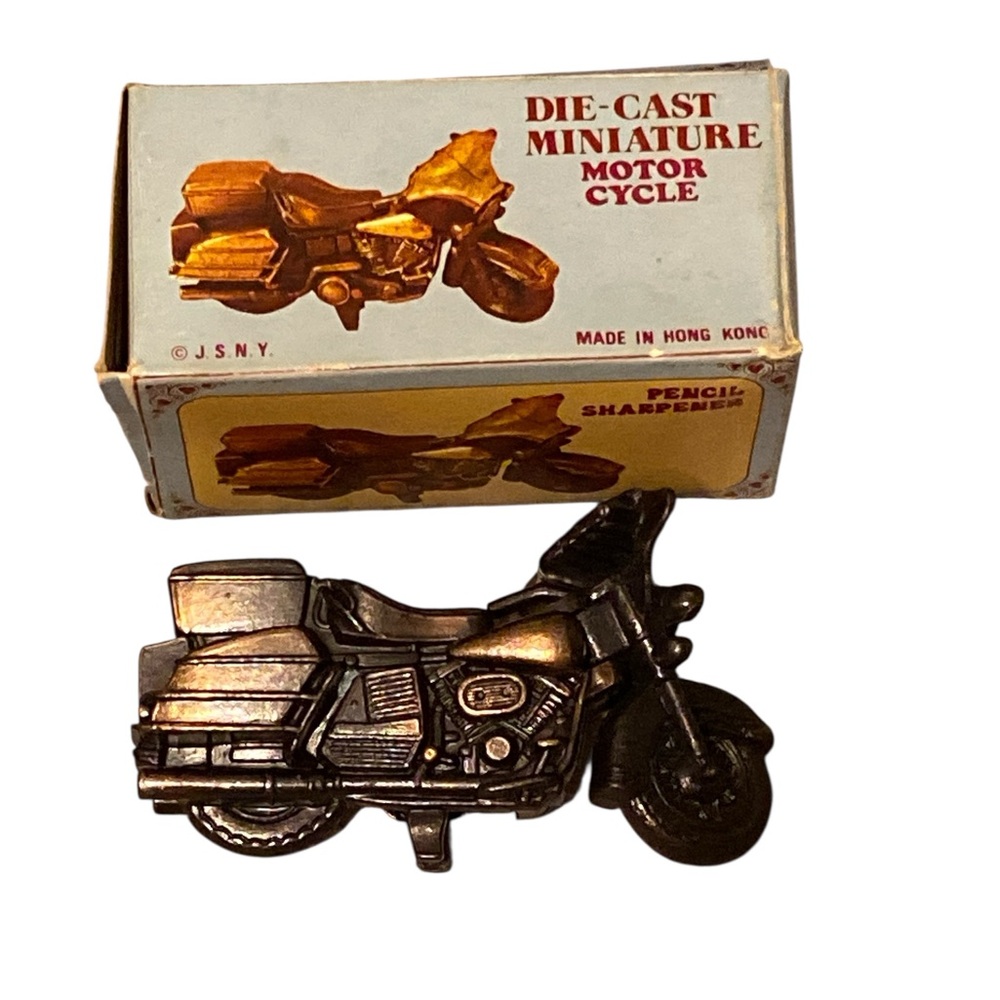 VINTAGE Die-Cast Motorcycle Pencil Sharpener